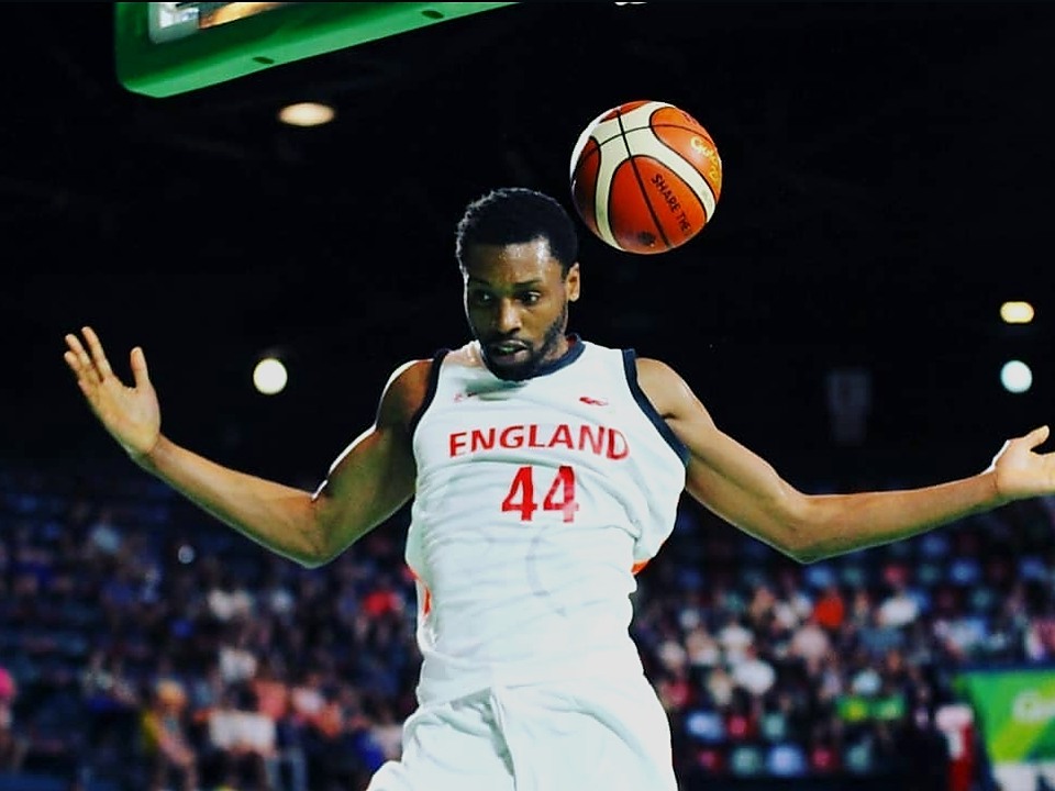 Coach Shane representing England in the number 44 jersey during an international game